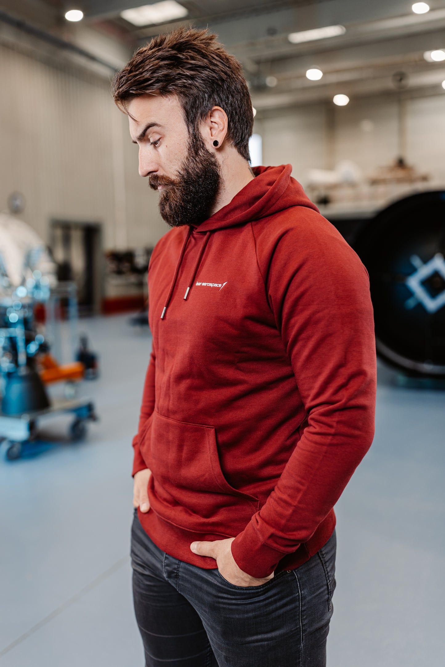 Men Hoodie Isar Aerospace Burgundy